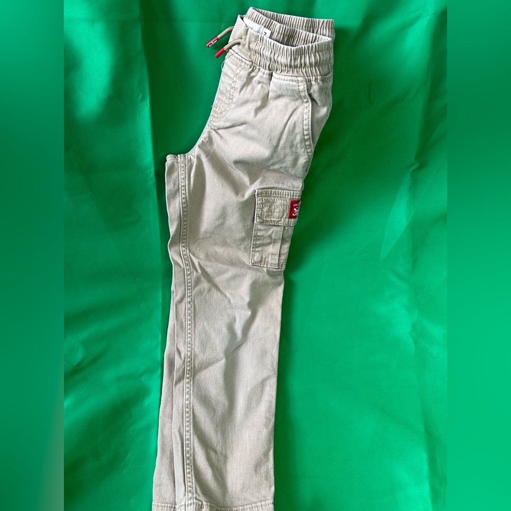 Levi's Tan Cargo Pants with Red Accents